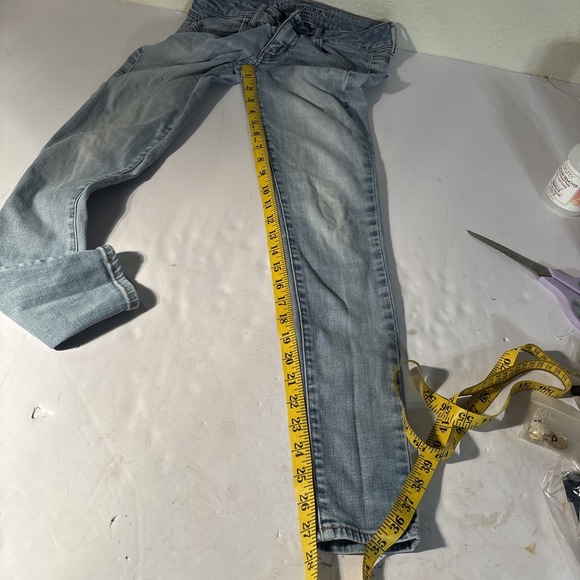 American Eagle Outfitters Skinny Blue Jeans Womens 2 Light Blue - Picture 7 of 10